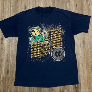 Navy Notre Dame Fighting Irish college shirt #college #notredame #fightingirish